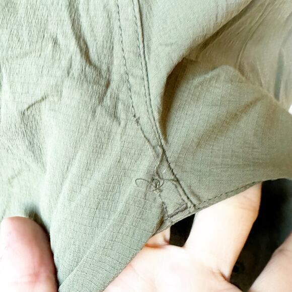 PrAna Jasmine Knicker 3/4 Capri Pants Green W4JASK113 Womens Size 14 Stretch - Picture 8 of 13